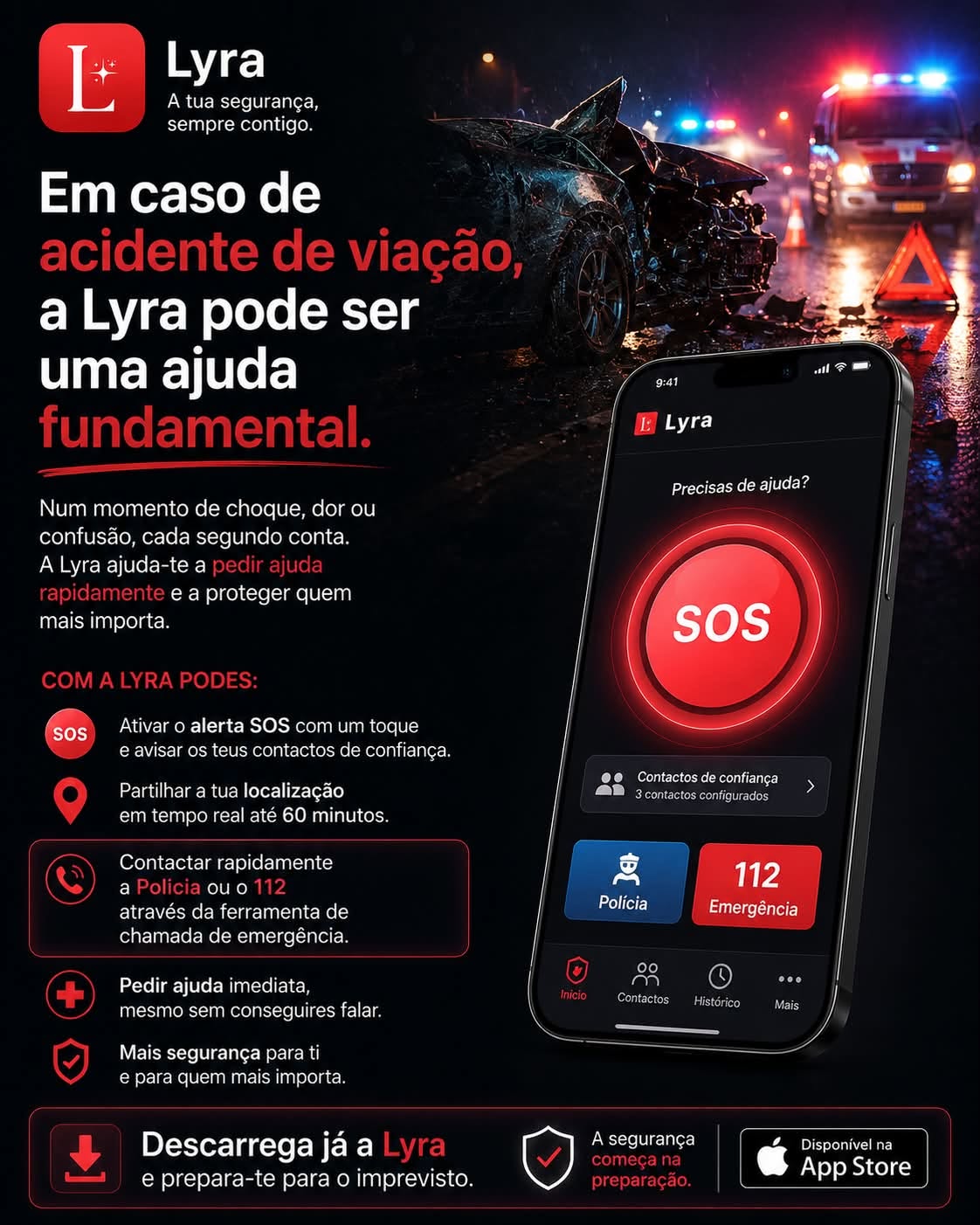 Campanha da Lyra sobre acidentes de viação