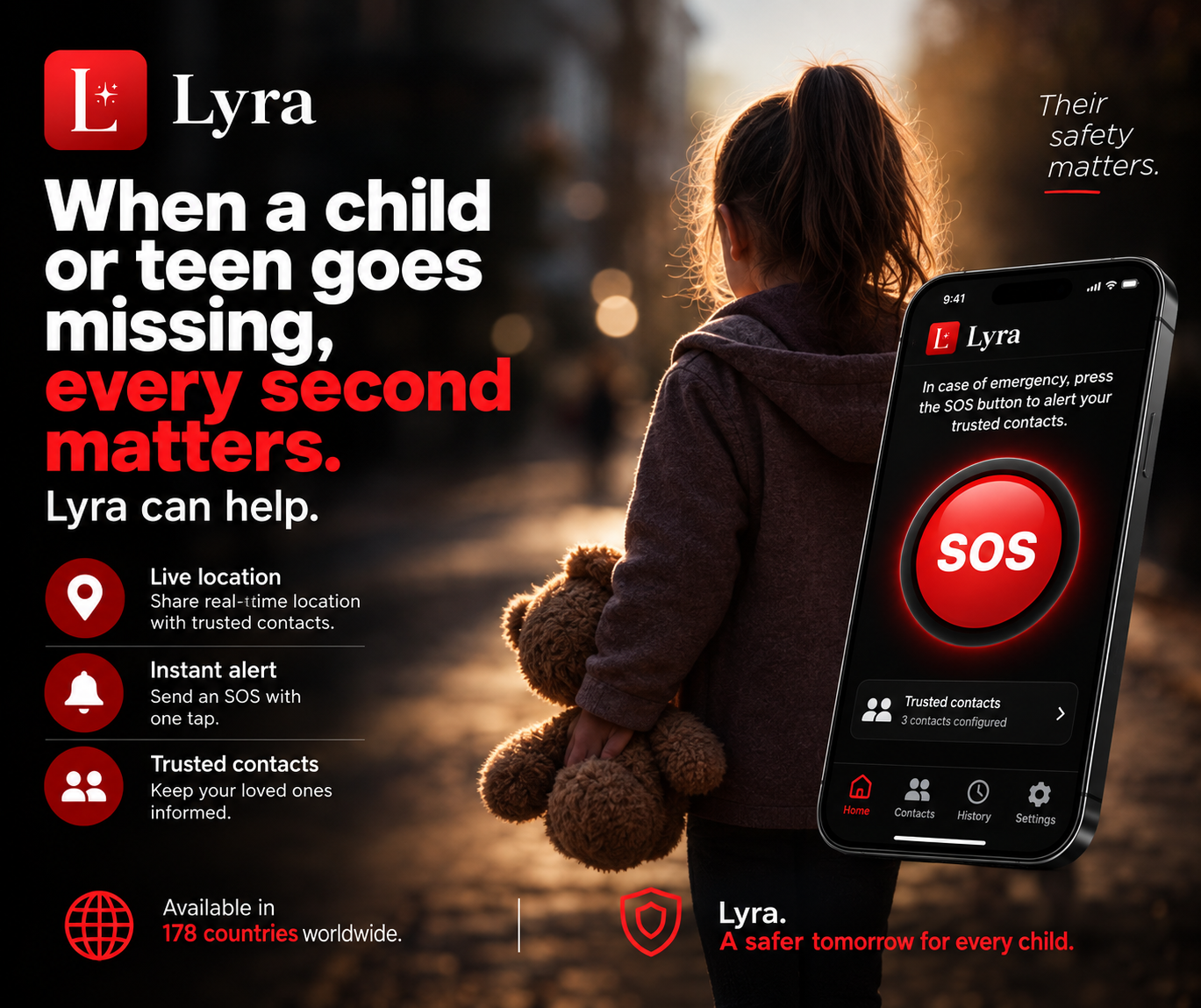 Lyra campaign about child and teen disappearances