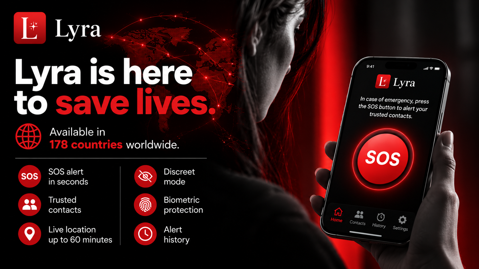 Lyra personal safety app